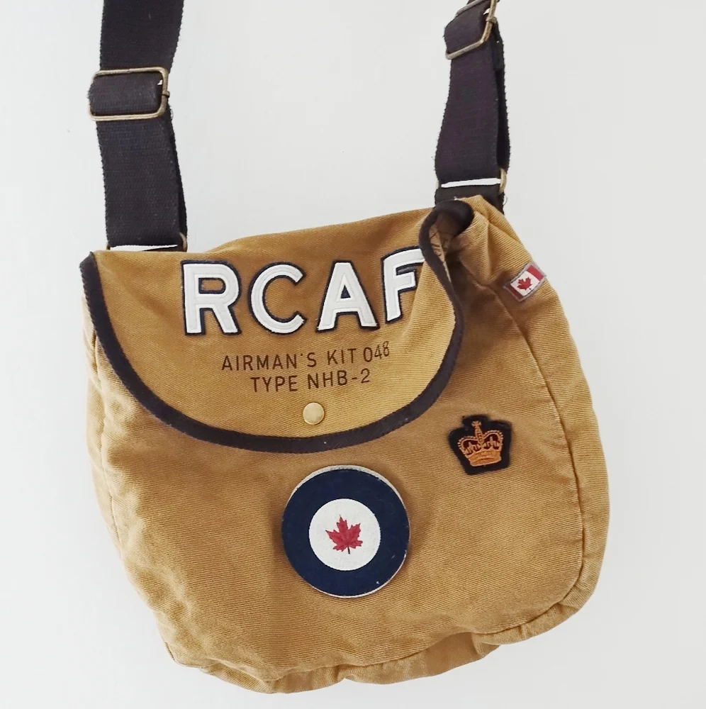 RCAF Canvas Crossbody Bag in Tan